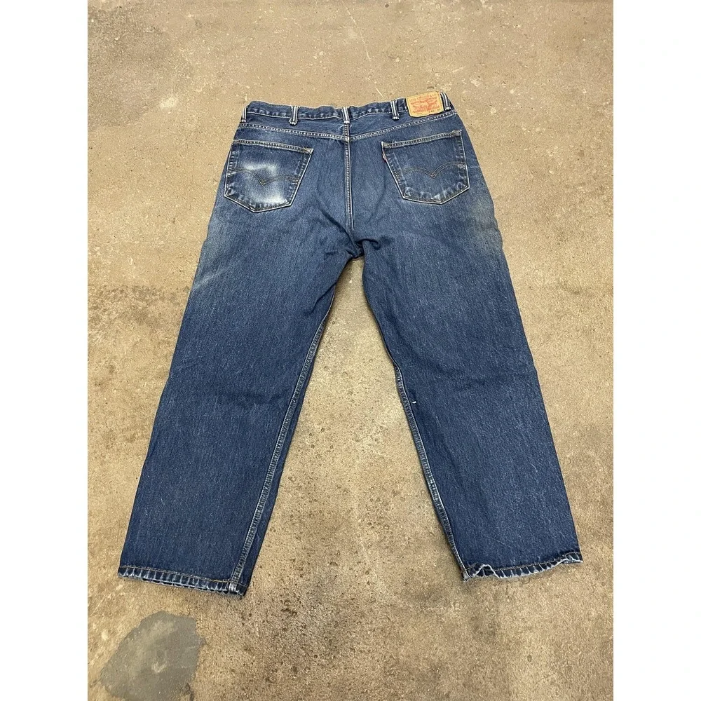 Levis 550 Jeans‎ Mens 40x30 Medium Wash Blue Relaxed Fit Tapered Leg Zip Fly